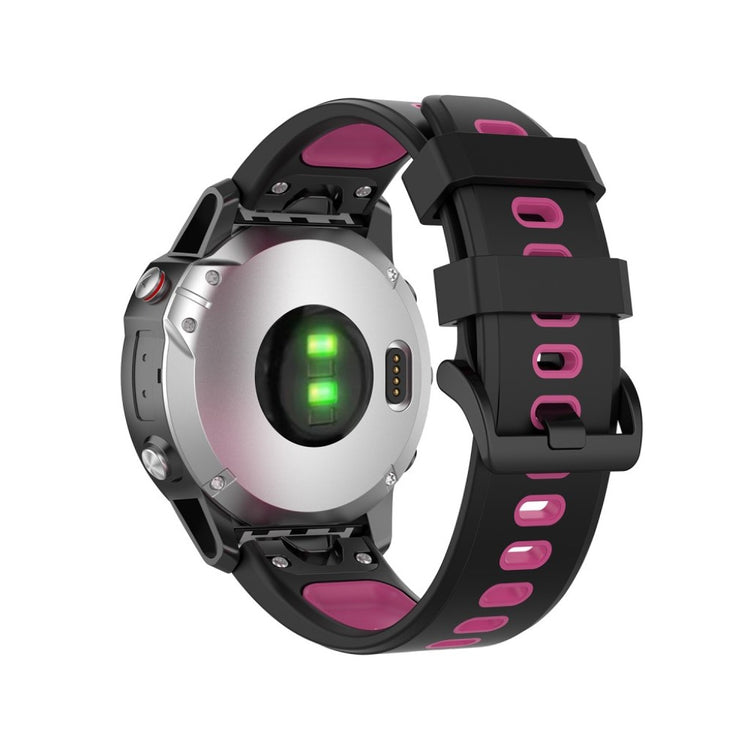 Superflot Garmin Fenix 6 / Garmin Fenix 5 Silikone Rem - Sort#serie_5