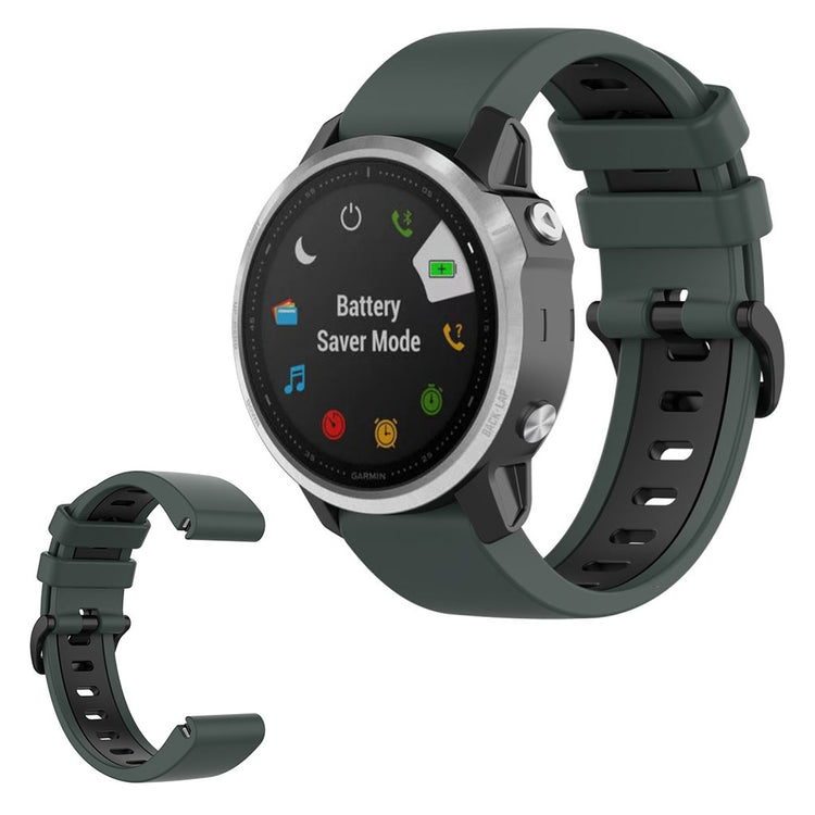 Meget cool Garmin Fenix 6S / Garmin Fenix 5S Silikone Rem - Grøn#serie_2