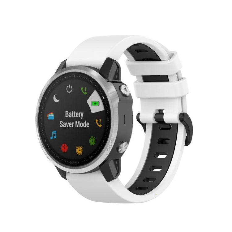 Meget cool Garmin Fenix 6S / Garmin Fenix 5S Silikone Rem - Hvid#serie_3