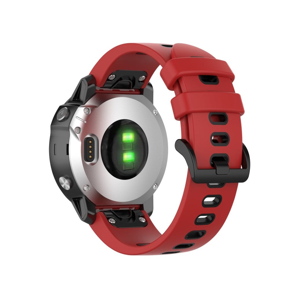 Meget cool Garmin Fenix 6S / Garmin Fenix 5S Silikone Rem - Rød#serie_4