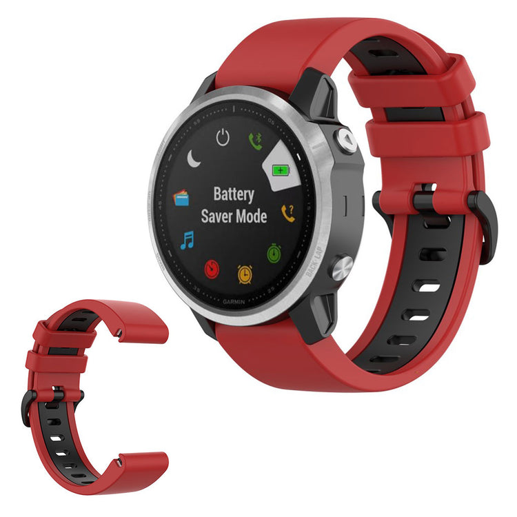 Meget cool Garmin Fenix 6S / Garmin Fenix 5S Silikone Rem - Rød#serie_4