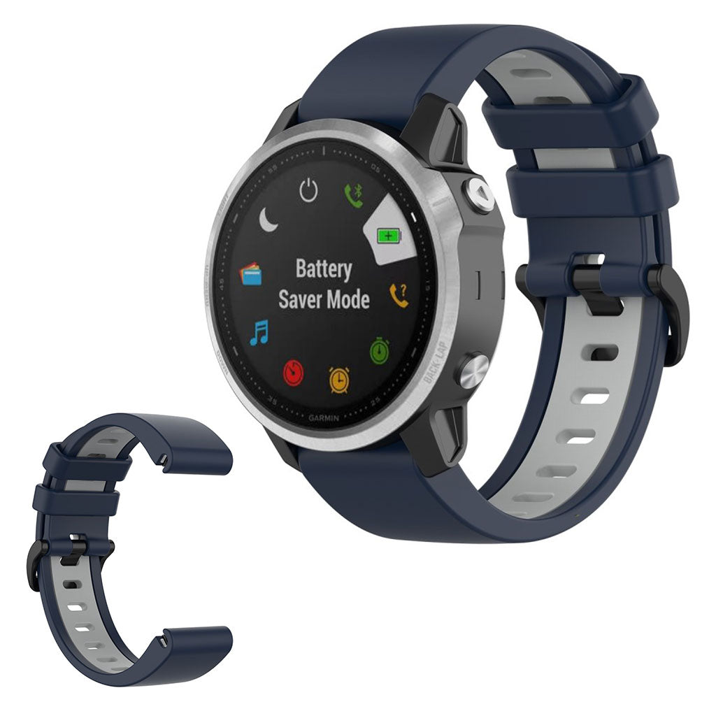 Meget cool Garmin Fenix 6S / Garmin Fenix 5S Silikone Rem - Blå#serie_8