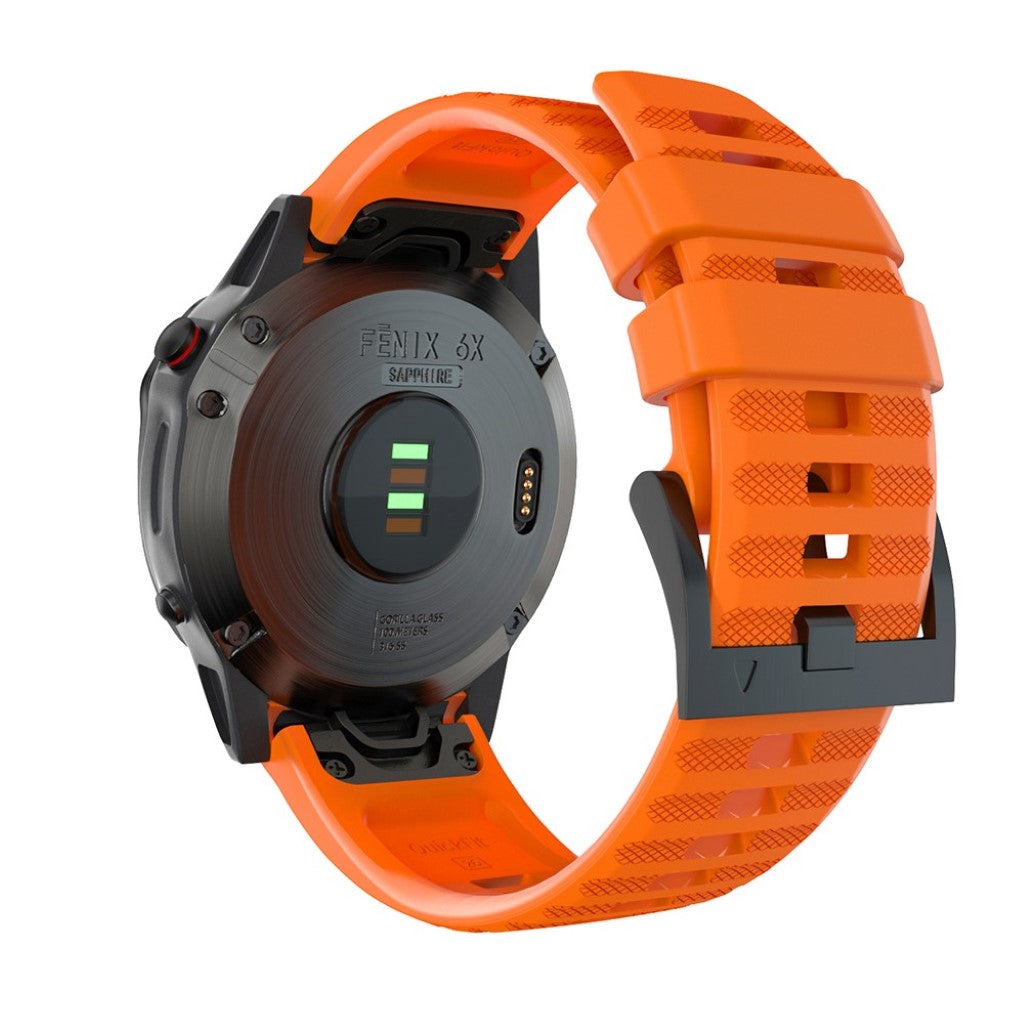 Kønt Garmin Fenix 6X Pro / Garmin Fenix 6X Silikone Rem - Orange#serie_4