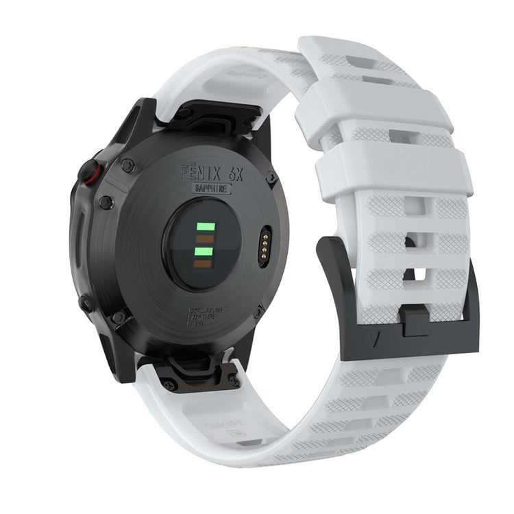 Kønt Garmin Fenix 6X Pro / Garmin Fenix 6X Silikone Rem - Hvid#serie_5