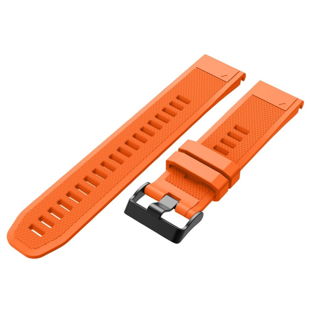 Meget komfortabel Garmin Fenix 5 Silikone Rem - Orange#serie_5