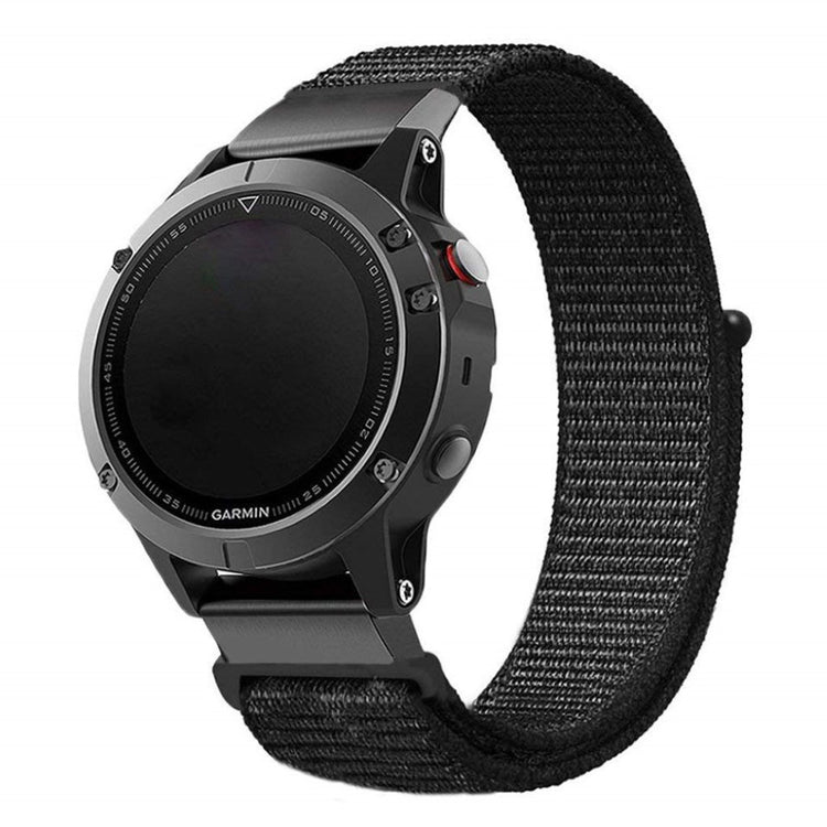 Cool Garmin Fenix 5 Nylon Rem - Sort#serie_016