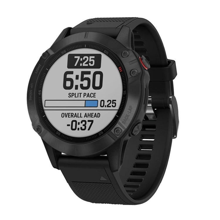 Sejt Garmin Fenix 5 Silikone Rem - Sort#serie_1