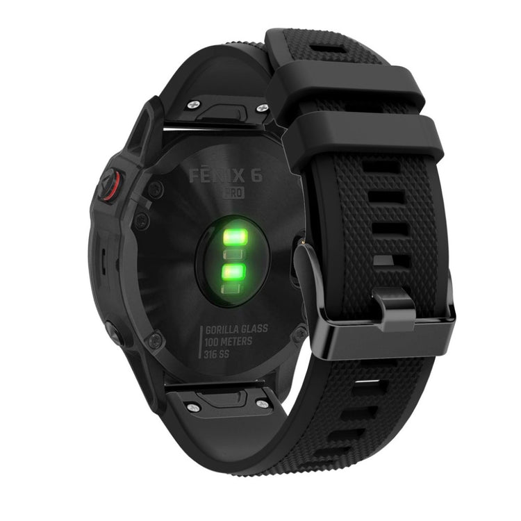 Sejt Garmin Fenix 5 Silikone Rem - Sort#serie_1