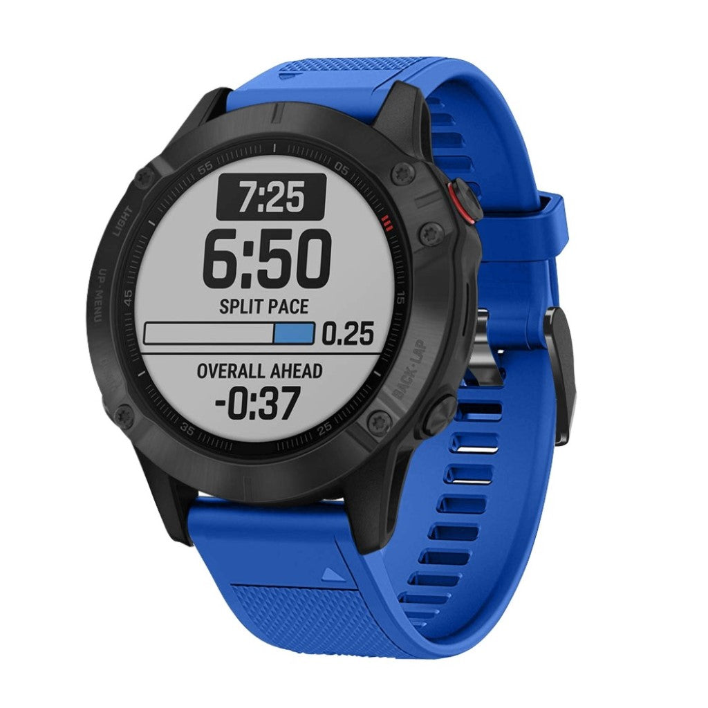 Sejt Garmin Fenix 5 Silikone Rem - Blå#serie_10