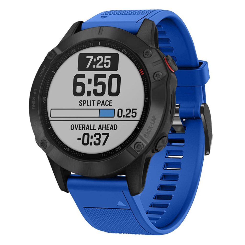 Sejt Garmin Fenix 5 Silikone Rem - Blå#serie_10