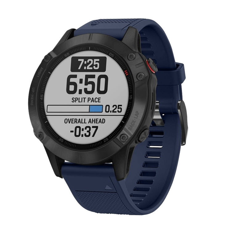 Sejt Garmin Fenix 5 Silikone Rem - Blå#serie_11