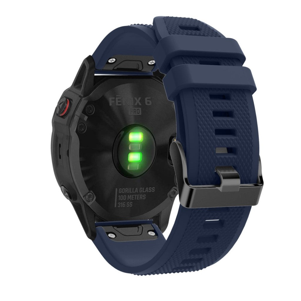 Sejt Garmin Fenix 5 Silikone Rem - Blå#serie_11