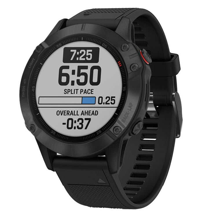 Sejt Garmin Fenix 5 Silikone Rem - Sort#serie_1