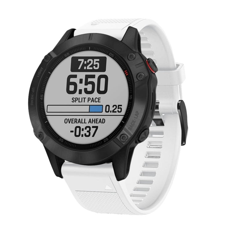 Sejt Garmin Fenix 5 Silikone Rem - Hvid#serie_2