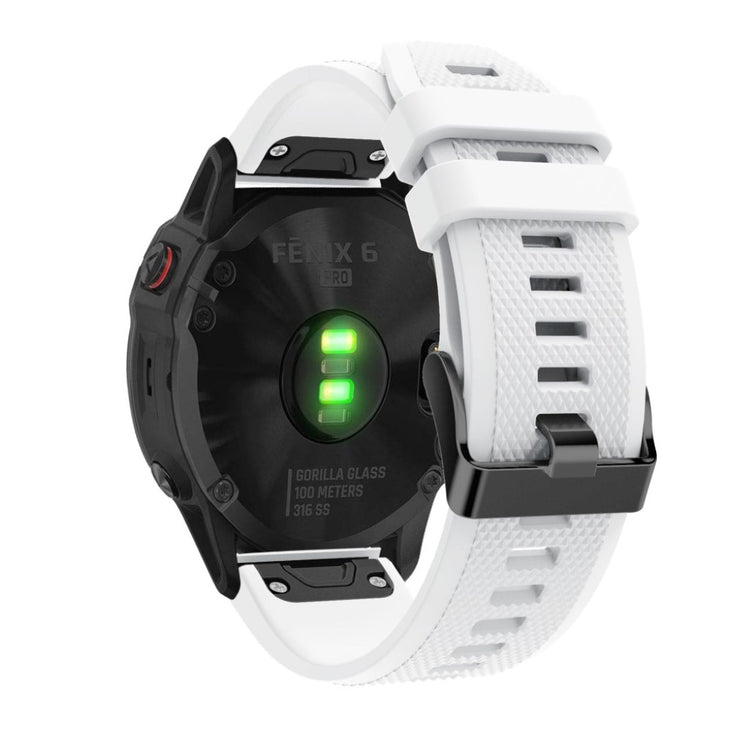 Sejt Garmin Fenix 5 Silikone Rem - Hvid#serie_2