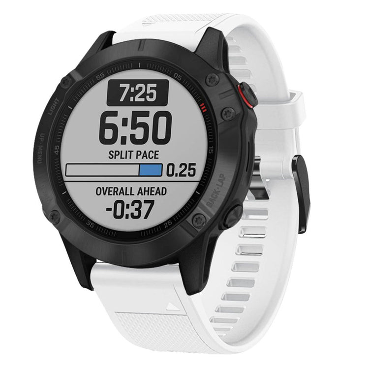 Sejt Garmin Fenix 5 Silikone Rem - Hvid#serie_2