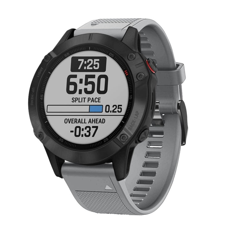 Sejt Garmin Fenix 5 Silikone Rem - Sølv#serie_3