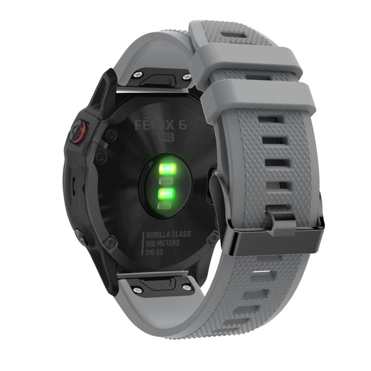 Sejt Garmin Fenix 5 Silikone Rem - Sølv#serie_3