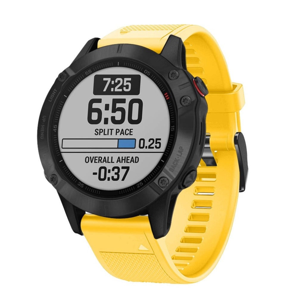 Sejt Garmin Fenix 5 Silikone Rem - Gul#serie_5