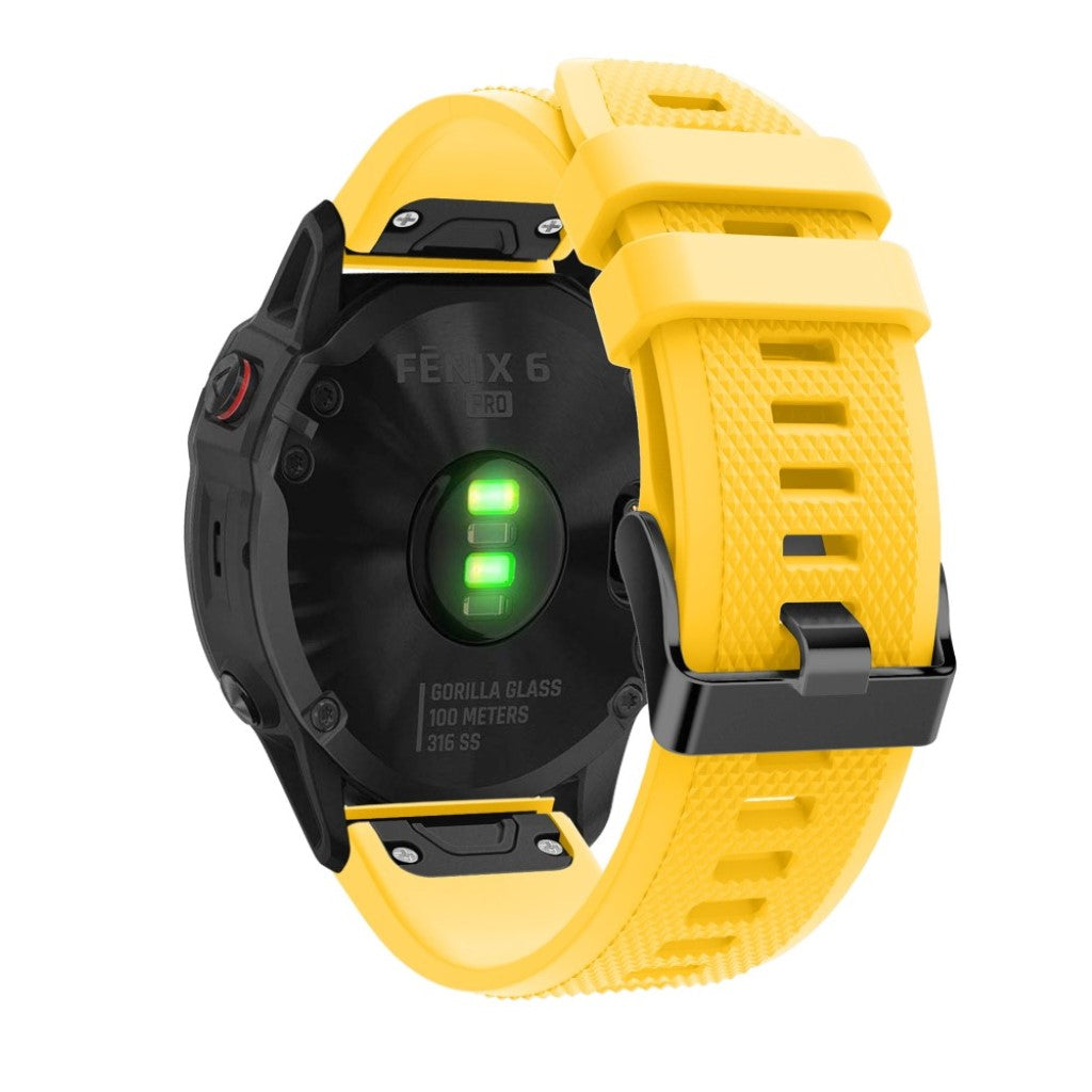 Sejt Garmin Fenix 5 Silikone Rem - Gul#serie_5