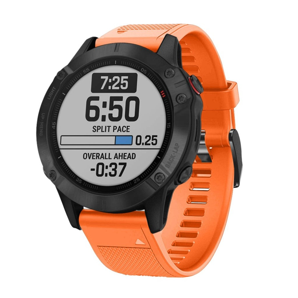 Sejt Garmin Fenix 5 Silikone Rem - Orange#serie_6