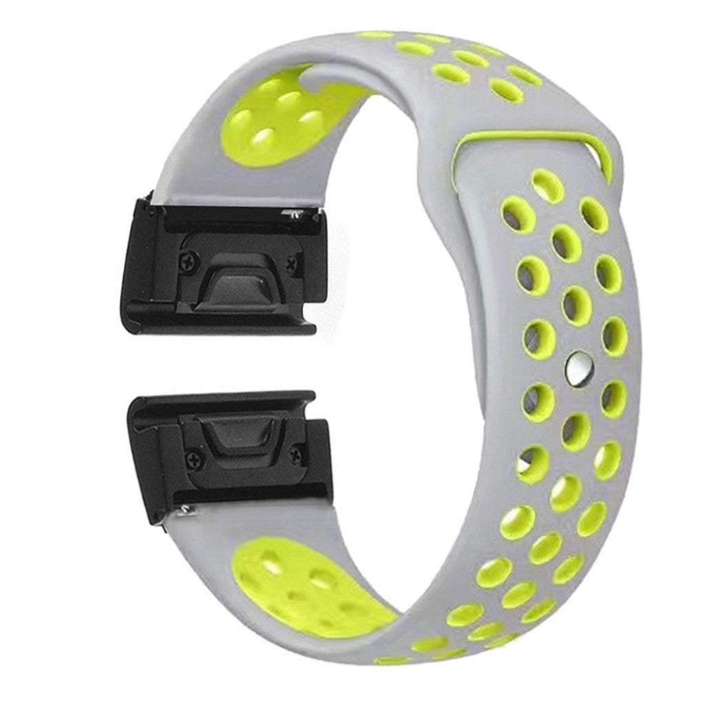 Udsøgt Garmin Fenix 5X / Garmin Tactix Charlie Silikone Rem - Sølv#serie_10