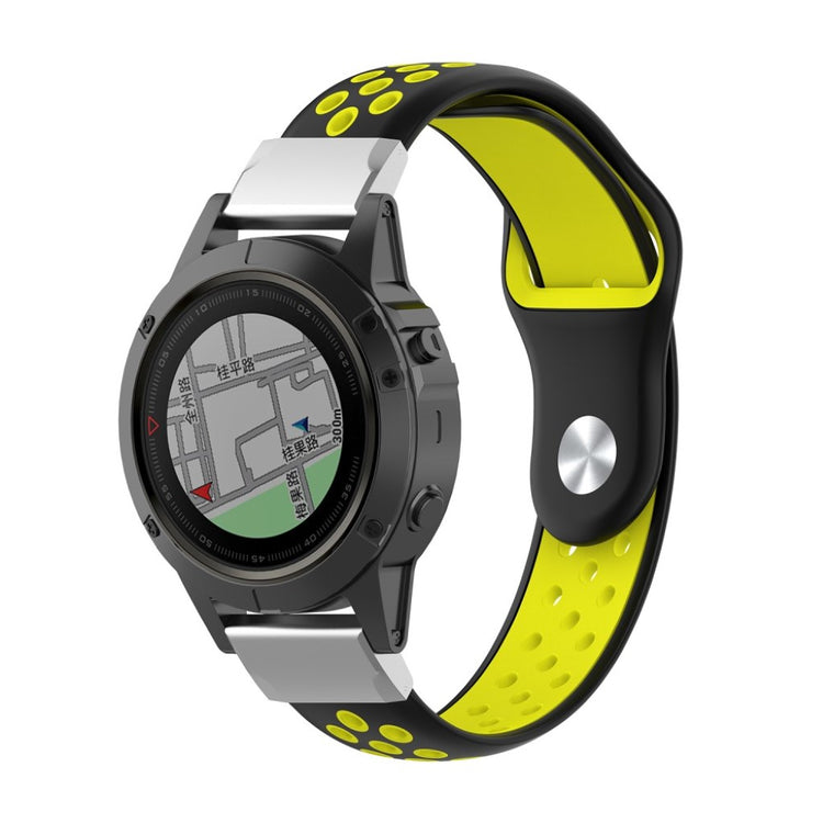 Mega fint Garmin Fenix 5X Silikone Rem - Gul#serie_6