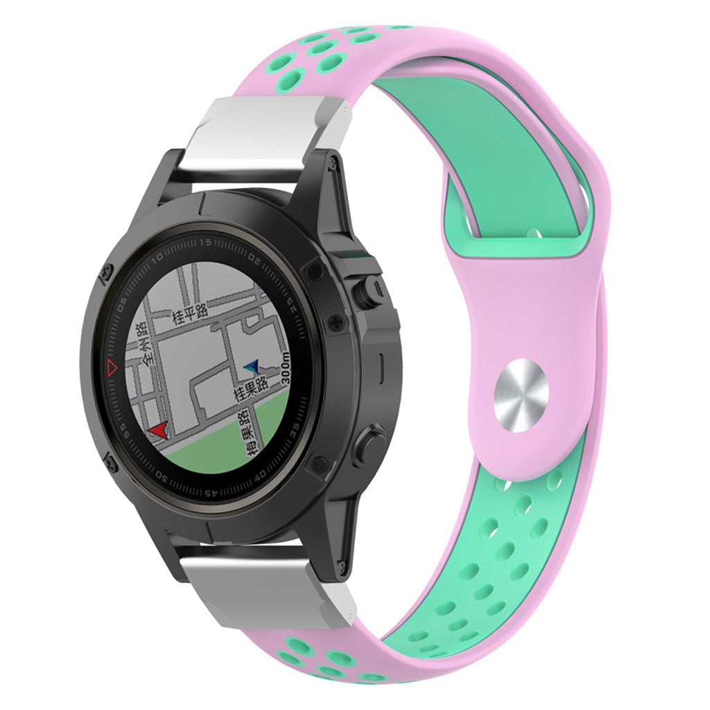 Mega fint Garmin Fenix 5X Silikone Rem - Flerfarvet#serie_7