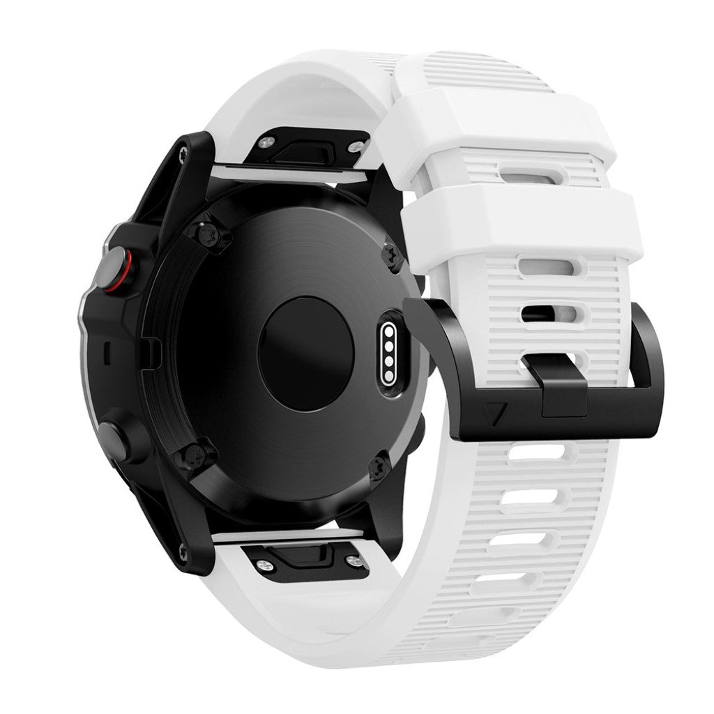 Helt vildt kønt Garmin Fenix 5X Silikone Rem - Hvid#serie_2