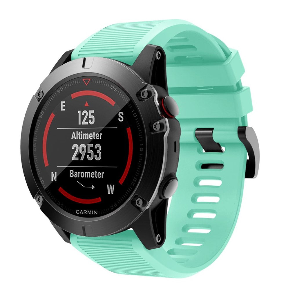 Helt vildt kønt Garmin Fenix 5X Silikone Rem - Grøn#serie_3