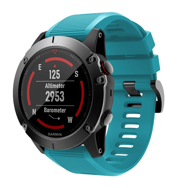 Helt vildt kønt Garmin Fenix 5X Silikone Rem - Blå#serie_5