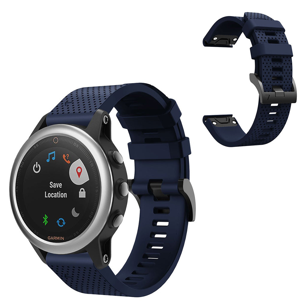 Vildt skøn Garmin Fenix 5S Silikone Rem - Blå#serie_11