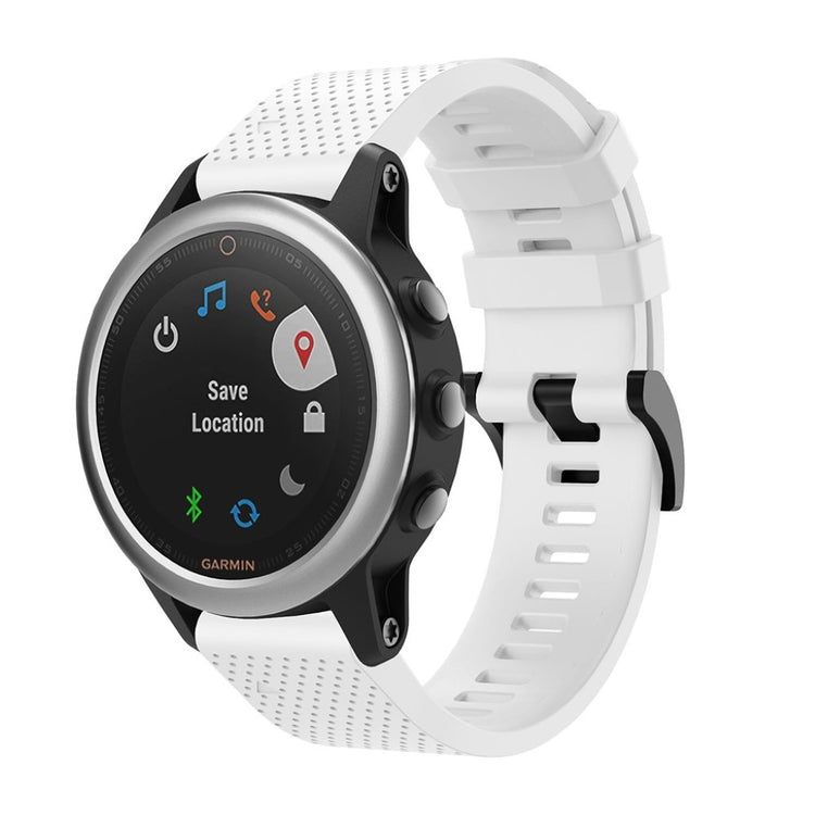 Vildt skøn Garmin Fenix 5S Silikone Rem - Hvid#serie_2