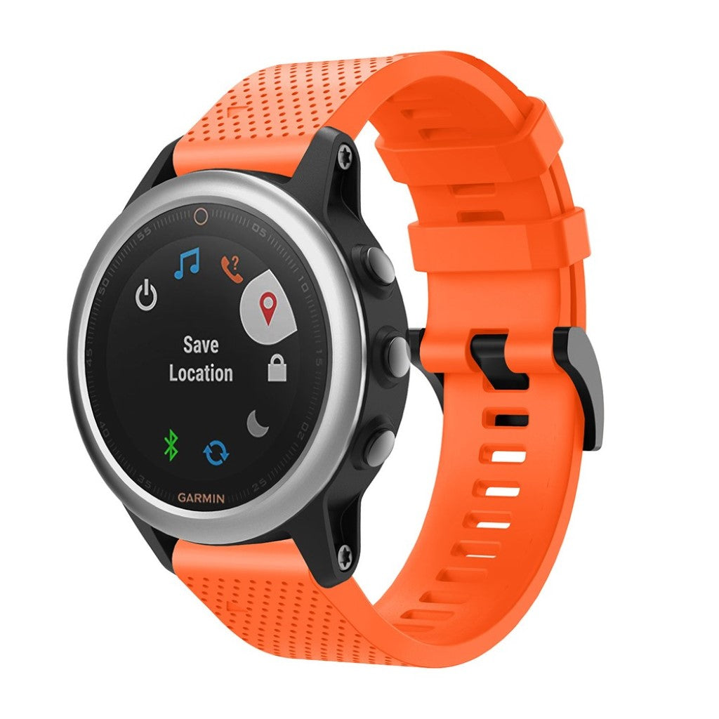 Vildt skøn Garmin Fenix 5S Silikone Rem - Orange#serie_4