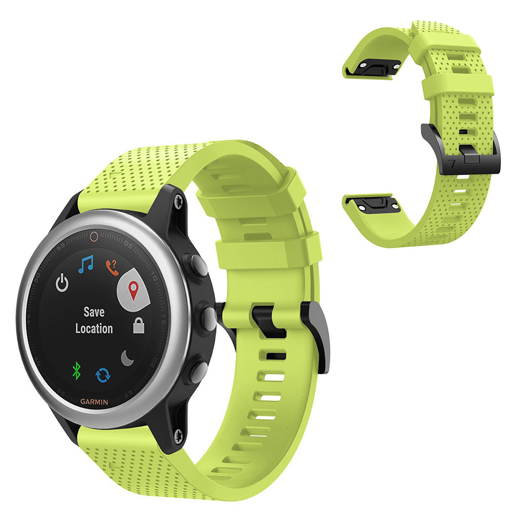 Vildt skøn Garmin Fenix 5S Silikone Rem - Grøn#serie_8