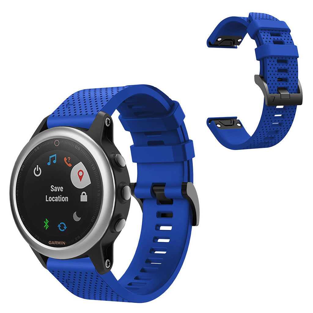 Vildt skøn Garmin Fenix 5S Silikone Rem - Blå#serie_9