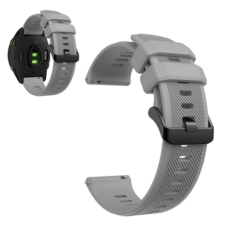 Meget fantastisk Garmin Forerunner 745 Silikone Rem - Sølv#serie_5