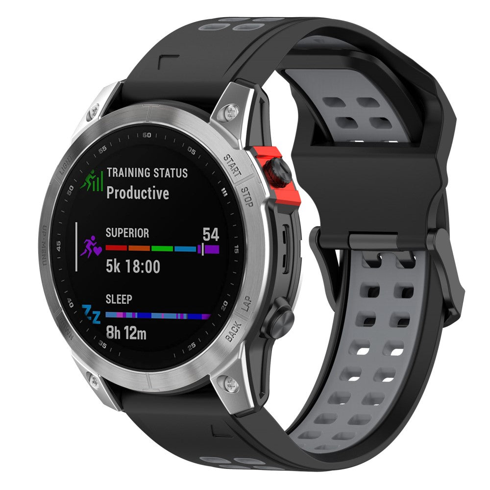 Udsøgt Universal Garmin Silikone Rem - Sort#serie_2