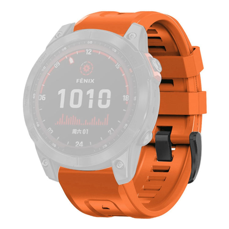 Rigtigt fantastisk Garmin Fenix 7 Silikone Rem - Orange#serie_1