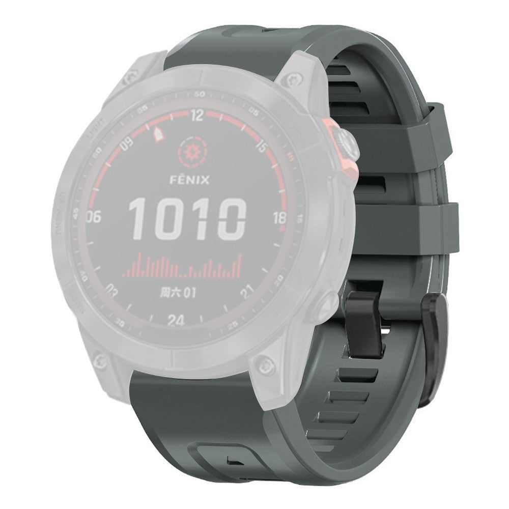 Rigtigt fantastisk Garmin Fenix 7 Silikone Rem - Sort#serie_12