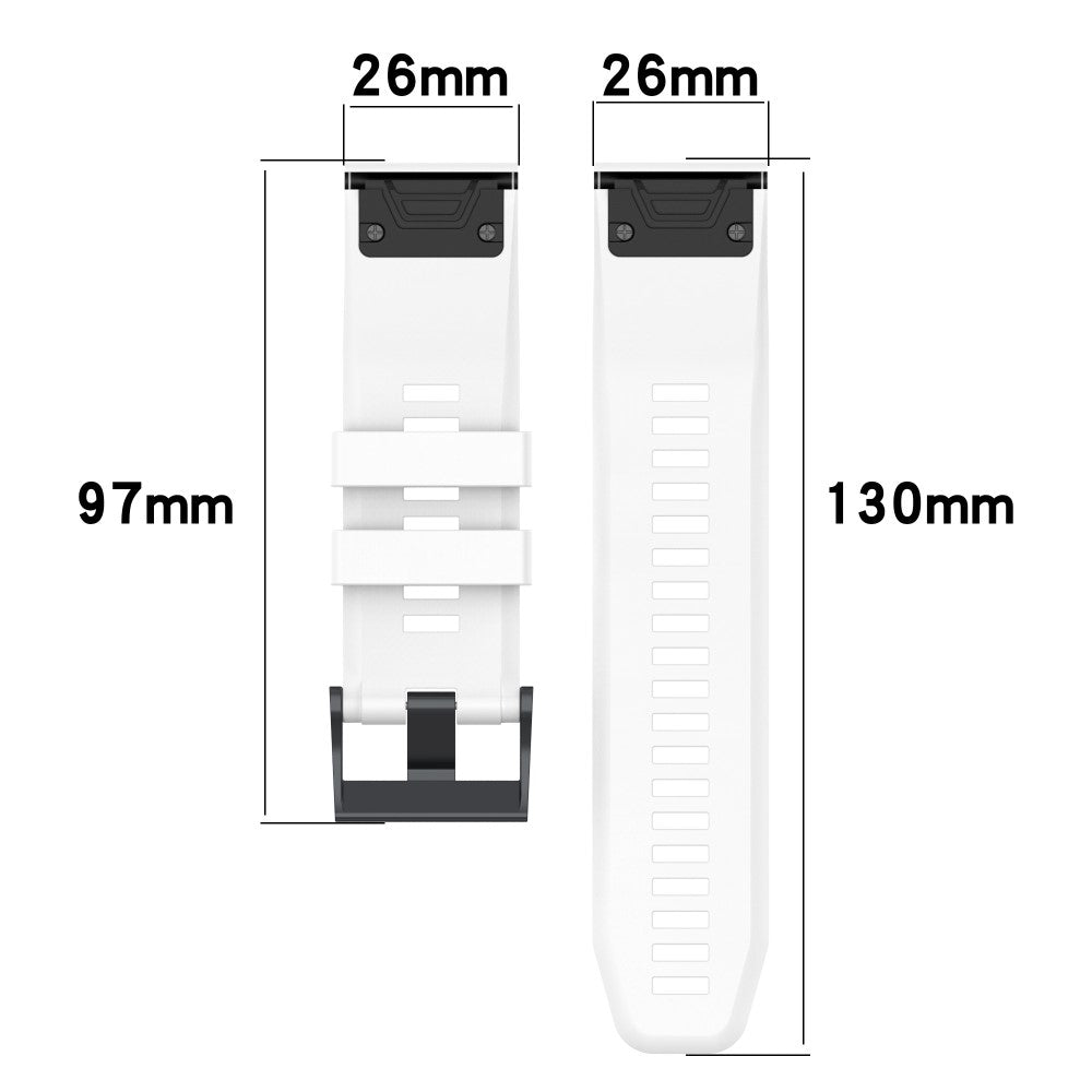 Meget smuk Universal Silikone Rem - Hvid#serie_1