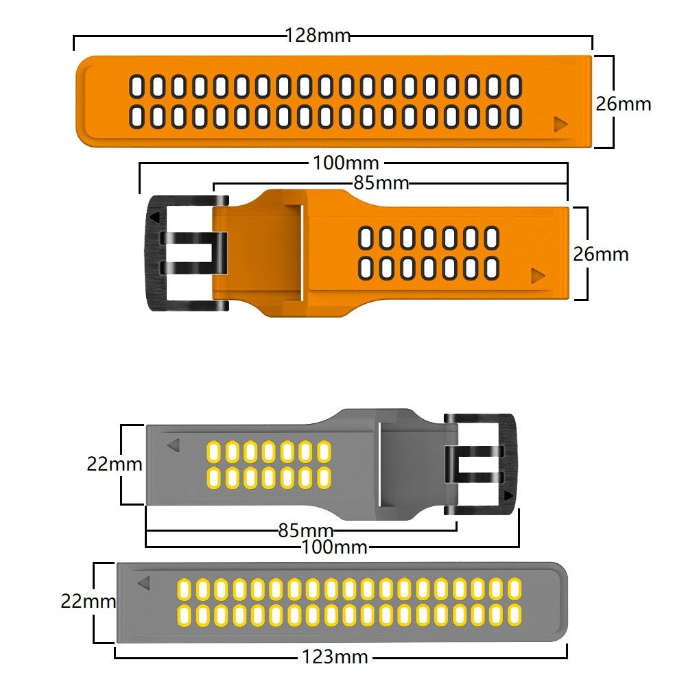 Vildt pænt Universal Garmin Silikone Rem - Orange#serie_3