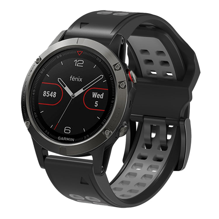 Vildt pænt Universal Garmin Silikone Rem - Sølv#serie_5