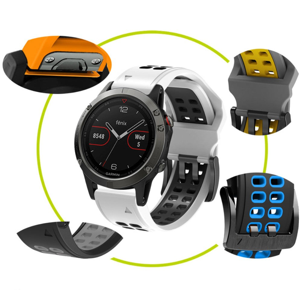 Vildt pænt Universal Garmin Silikone Rem - Grøn#serie_6