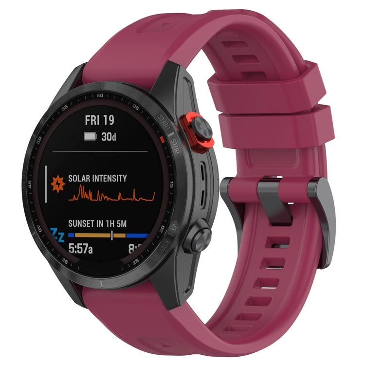 Mega slidstærk Universal Garmin Silikone Rem - Rød#serie_8