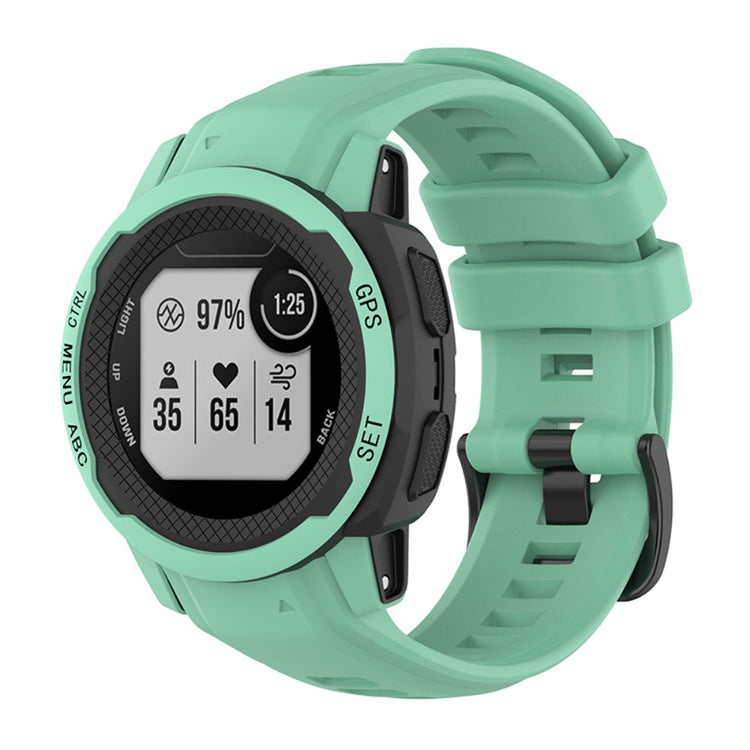 Super smuk Garmin Instinct 2S Silikone Rem - Grøn#serie_1