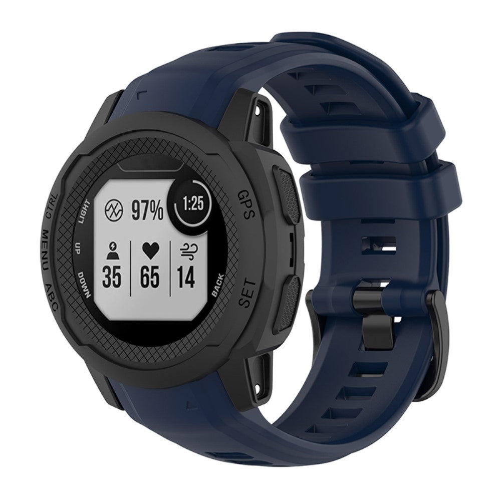 Super smuk Garmin Instinct 2S Silikone Rem - Blå#serie_6