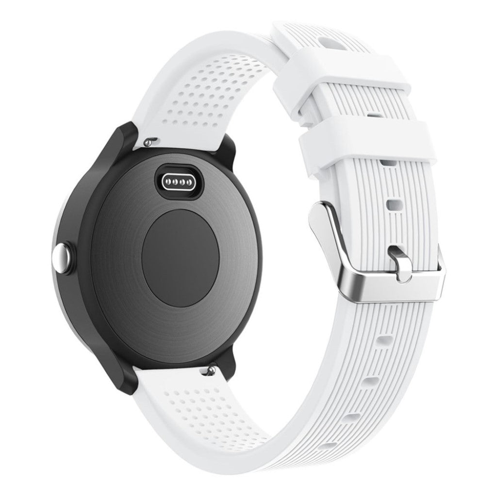 Rigtigt fed Garmin Vivoactive 3 Silikone Rem - Hvid#serie_2