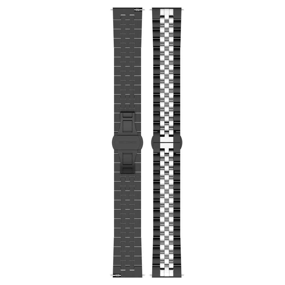 Solid Metal Universal Rem passer til Garmin Smartwatch - Sort#serie_1