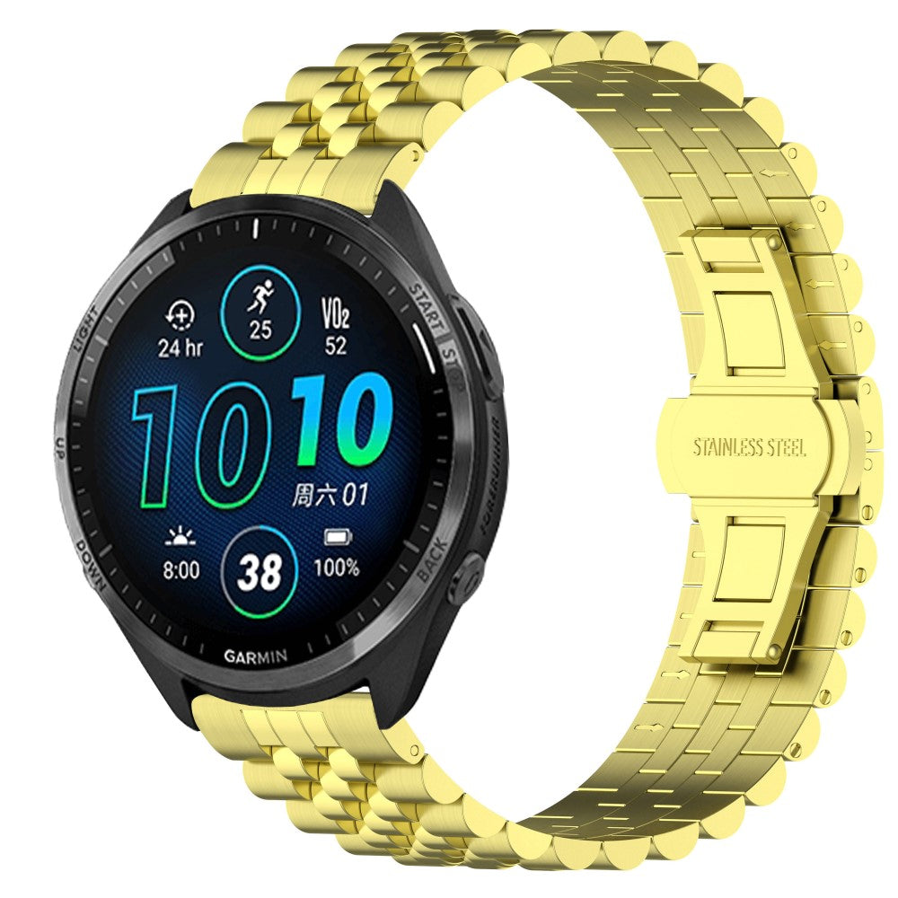 Solid Metal Universal Rem passer til Garmin Smartwatch - Guld#serie_4